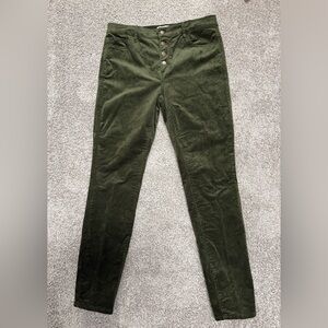 LOFT Forest Green Corduroy Skinny Pants